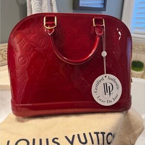 Louis Vuitton  Red Vernis Alma PM